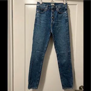 Citizen of Humanity Olivia high rise slim ankle button fly size 26.